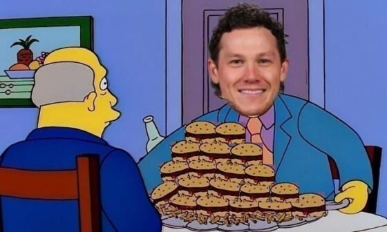 Well Principal Skinner and I replaced all the moldy hams to avoid lawsuits...AND he even whipped up a fresh Steamed Ham to tie it up and give him his 19th of the year! Let's go boys!!