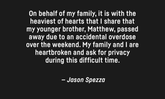 [Penguins] Statement from Jason Spezza on the passing of his brother Matthew.