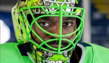 Malcolm Subban's mask for Simpsons night is a thing of beauty