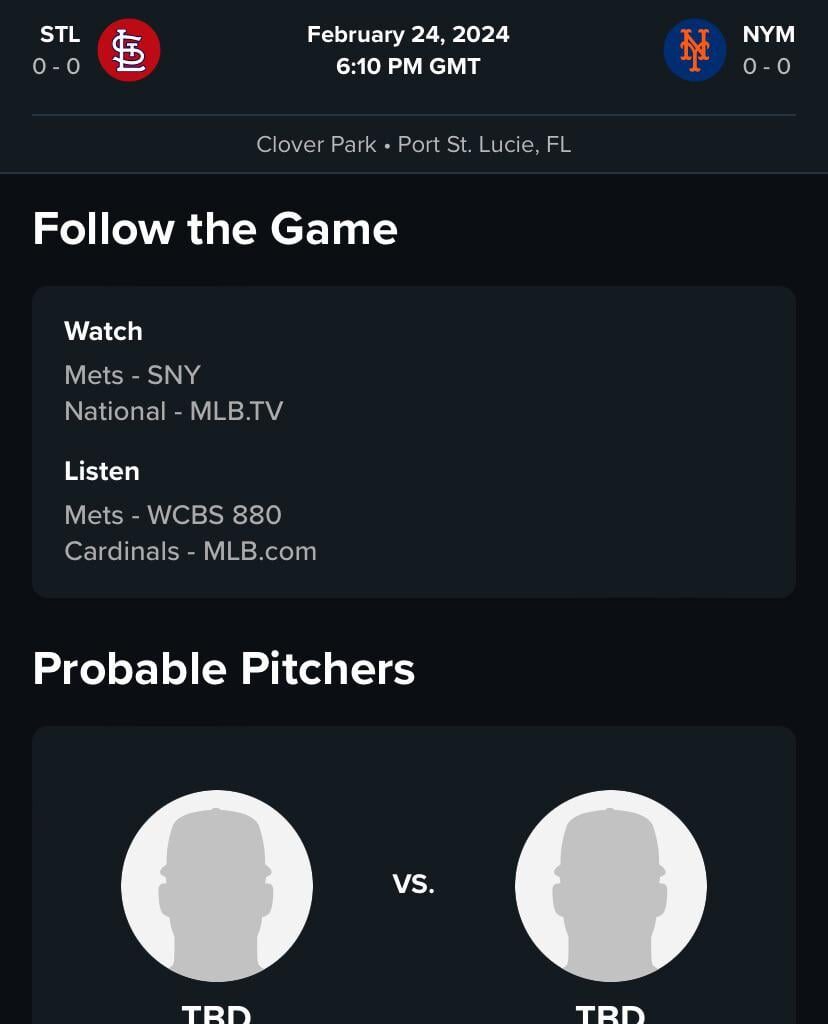 Any way to easily check TV provider for game once in progress.