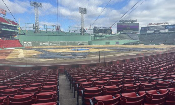 Fenway sure looks weird with no grass