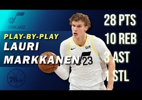 Lauri Markkanen in a close game vs the 76ers | Play-By-Play | 2.2.2024