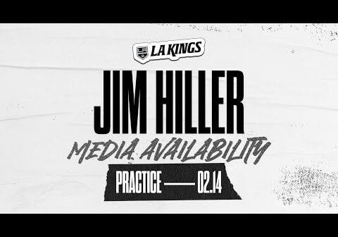 Head Coach Jim Hiller | 02.14.24 LA Kings Practice in New Jersey | Media Availability