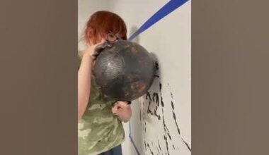 Painting Caitlin Clark with a basketball as a paintbrush. Who's excited to watch her play in the WNBA?