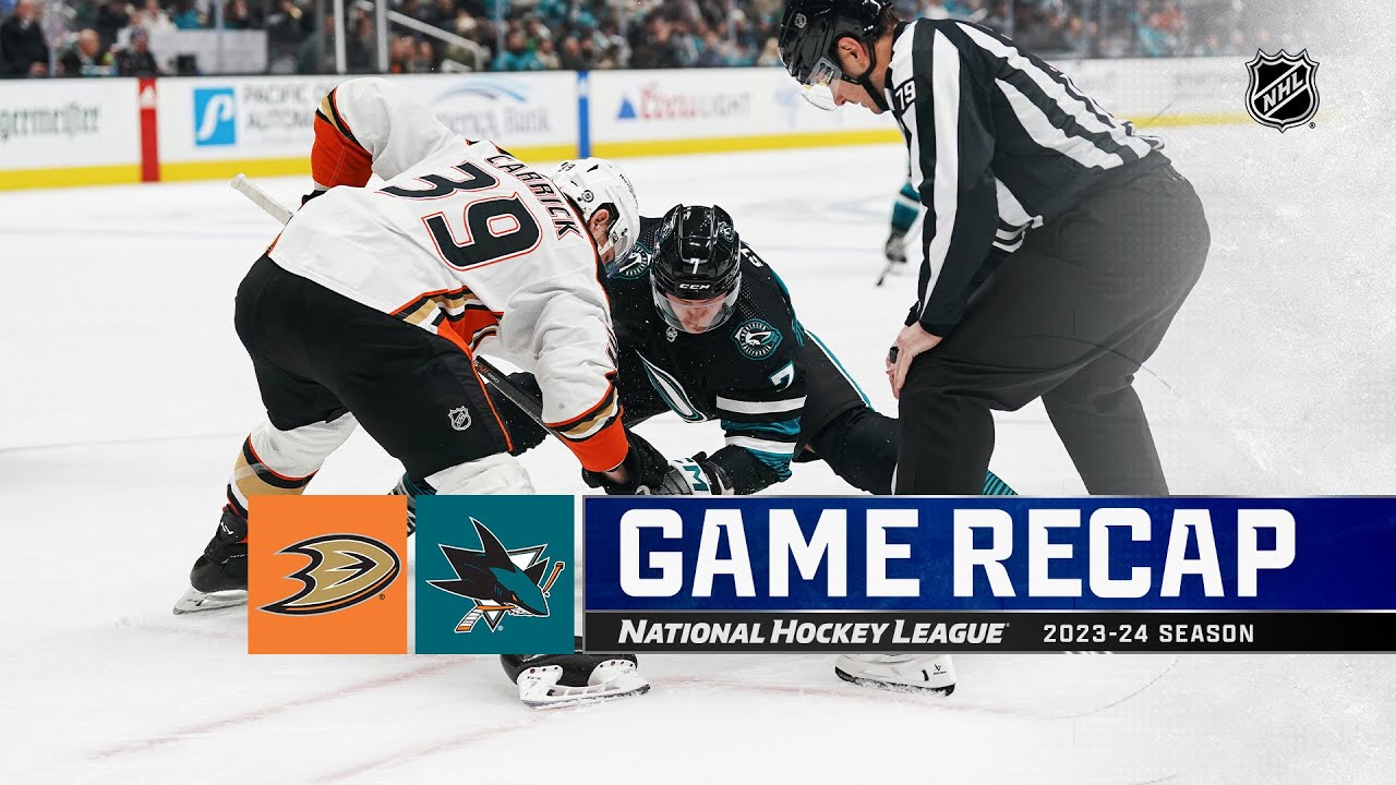 Ducks @ Sharks 2/29 | NHL Highlights 2024