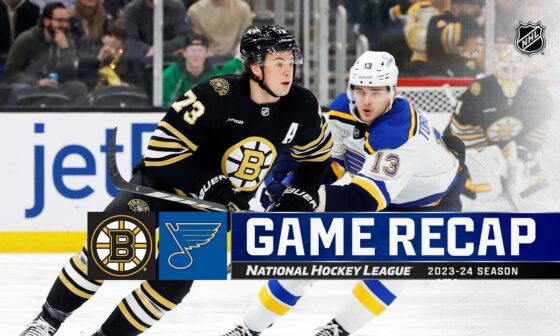 Blues @ Bruins 3/11 | NHL Highlights 2024