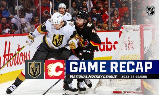 Golden Knights @ Flames 3/14 | NHL Highlights 2024