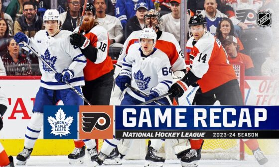Maple Leafs @ Flyers 3/14 | NHL Highlights 2024