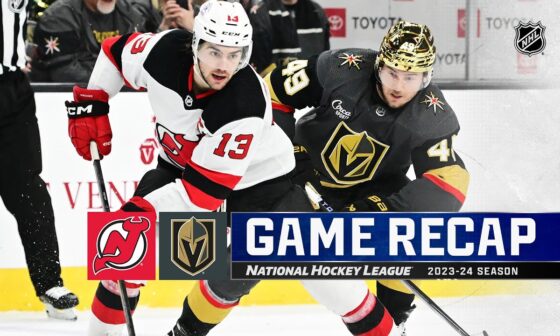 Devils @ Golden Knights 3/17 | NHL Highlights 2024