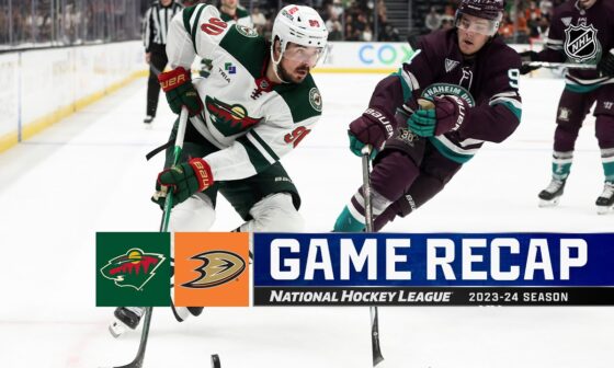 Wild @ Ducks 3/19 | NHL Highlights 2024
