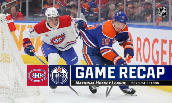 Canadiens @ Oilers 3/19 | NHL Highlights 2024