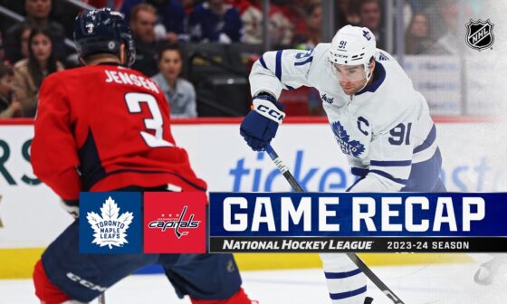 Maple Leafs @ Capitals 3/20 | NHL Highlights 2024