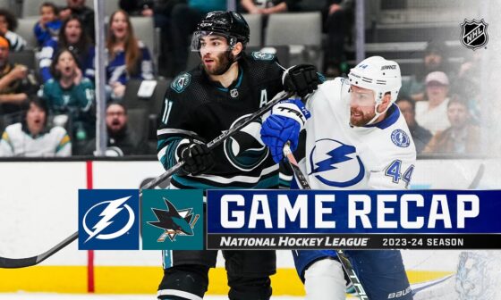 Lightning @ Sharks 3/21 | NHL Highlights 2024