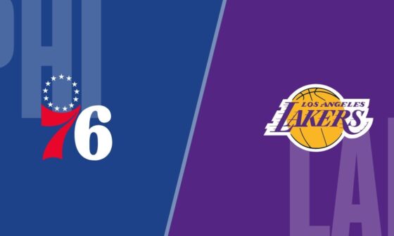 [Post-Game Thread] The Philadelphia 76ers fall to the Los Angeles Lakers with a final score of 101 to 94