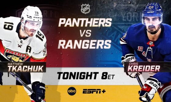 Panthers, Rangers clash tonight on ABC
