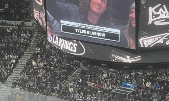 Glasnow at the LA Kings game