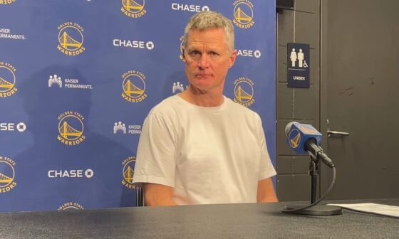 [Slater] Steve Kerr: “If you want to say (Steph Curry) playing 30 or 32 minutes was the difference in a win or a loss, I totally disagree.”