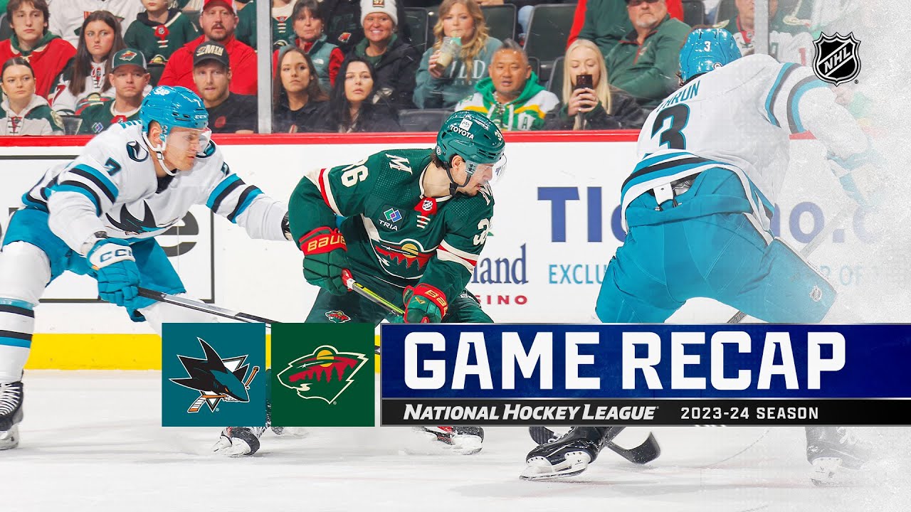 Sharks @ Wild 3/28 | NHL Highlights 2024