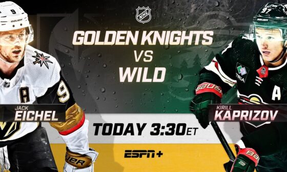 Eichel, Golden Knights battle Kaprizov, Wild Today on ESPN+