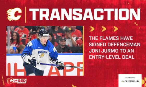 Flames Sign Joni Jurmo to a 2-year entry level deal | Calgary Flames