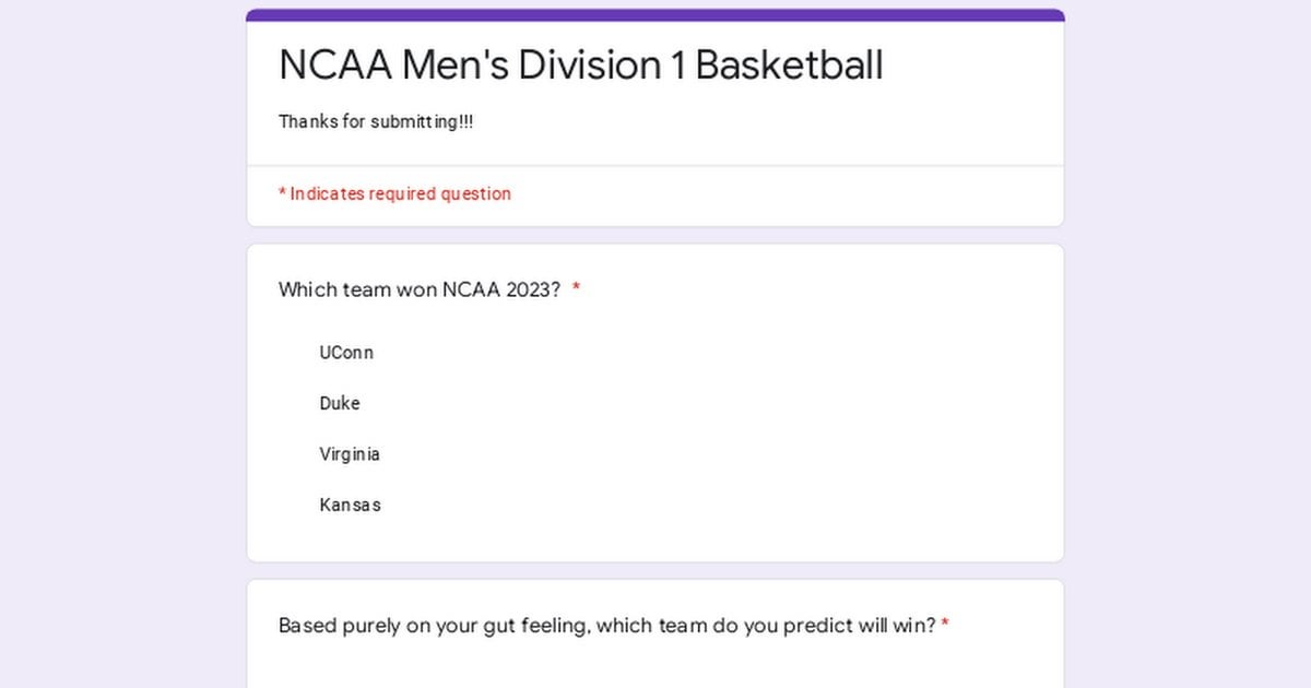 Which team do you think is winning March Madness this year?!
