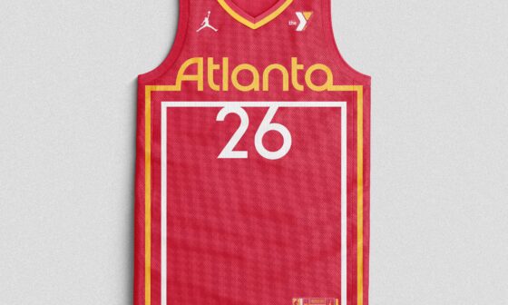 🏀🔴🟡⚫️ I design a new Atlanta Hawks jersey after every win this season: “Deco”