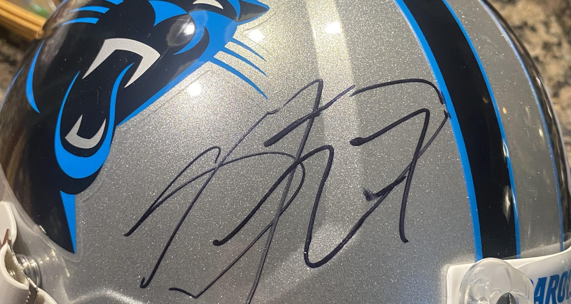 Just won this from Harris Teeter…Can someone tell me what Panthers player this is?