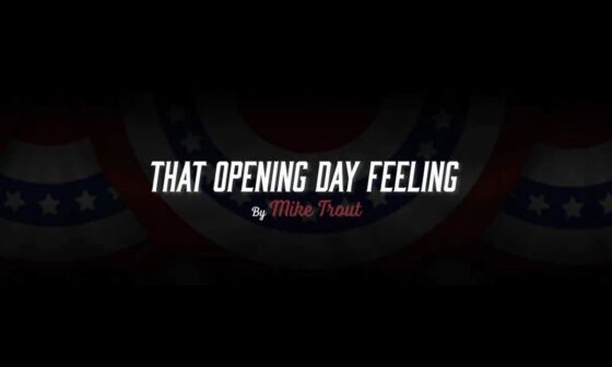 [MLB] That #OpeningDay  feeling.  Narrated by @MikeTrout.