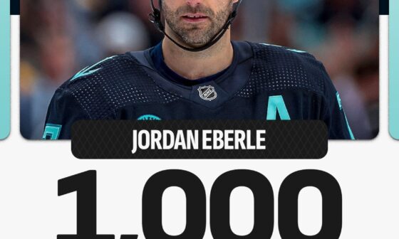 Congrats to Jordan Eberle on 1000 games, 272 of which were with the Islanders