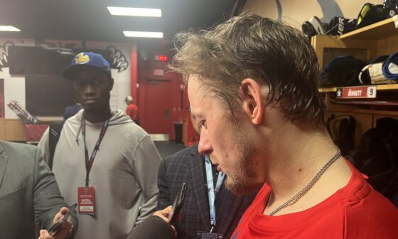 Tarasenko on his big night:  “I’m not going to lie, it’s nice.”  On seeing the rats flying:  “I saw it a few times with other teams when I was here. A chance to take a closer look today. It’s pretty cool. It’s very good support.”
