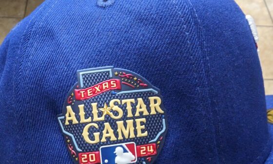 All Star game patch on on-field cap