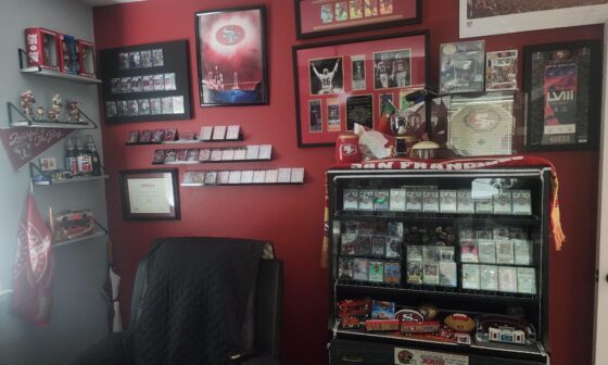 Finished 49ers wall of the Mancave