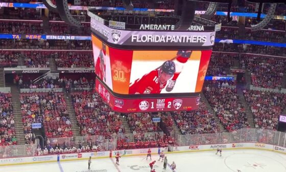 With his goal, Sasha Barkov became the first player in Florida Panthers history to score 700 points with the franchise.