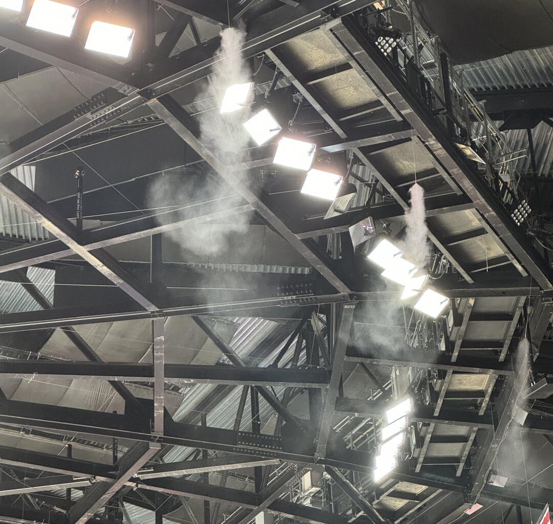 What is this smoke/fog coming out of the arena roof at Rogers in Edmonton