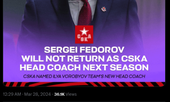 Wild Speculation: Fedorov* to Red Wings HC?!?