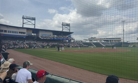 Beautiful day down here at spring training.