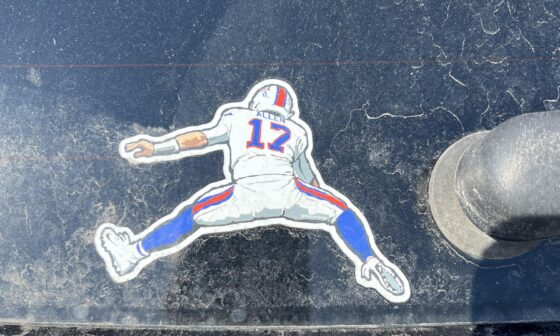 JA living the life hangin’ out on the back of my ride. #GOBILLS