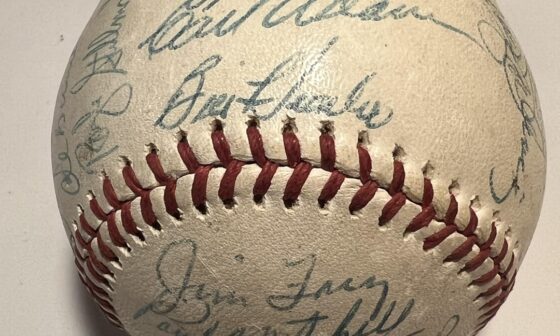 Earl Weaver & company signed baseball 1975