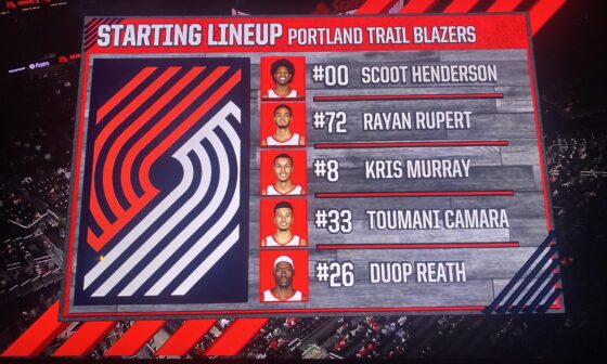 Imagine seeing this starting lineup a year ago