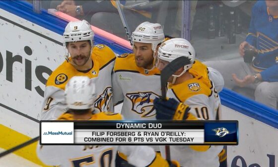Preds getting flowers from the NHL Network boys