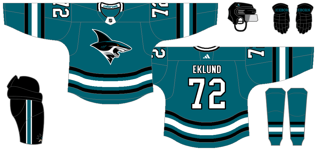 Sharks Color Rush concept - Teal (and black)