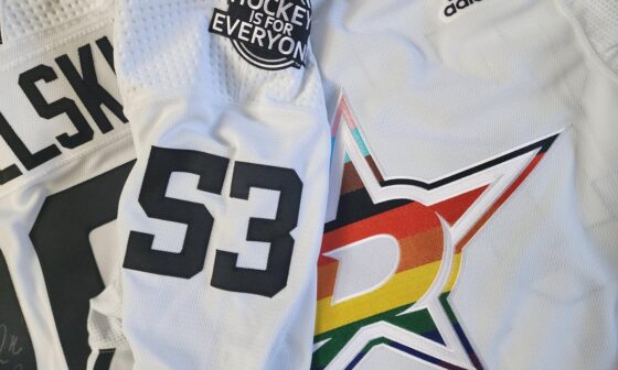 Got my Pride Night jerseys in today and they're gorgeous.