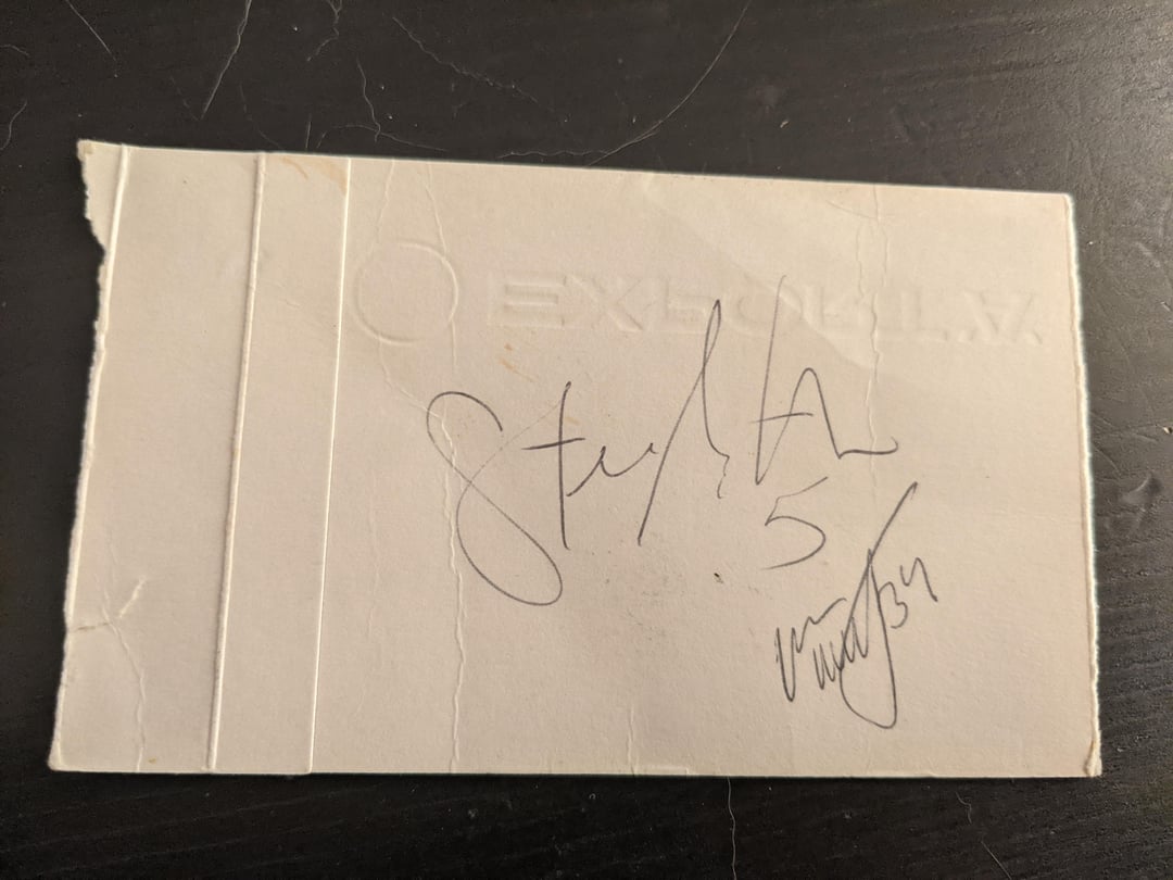After seeing the Crosby signature on American Psycho, I had to post my autograph of Miikka Kiprusoff on a pack of Export A's. IYKYK