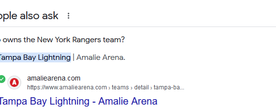 Google knows who the real ownership of the Rangers is