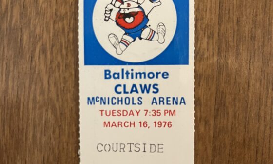 Courtside ticket from 48 years ago today