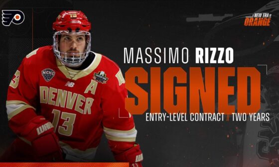 Flyers Sign Massimo Rizzo to a Two-Year, Entry-Level Contract | Philadelphia Flyers
