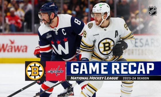 Bruins @ Capitals 3/30 | NHL Highlights 2024