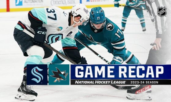 Kraken @ Sharks 4/1 | NHL Highlights 2024