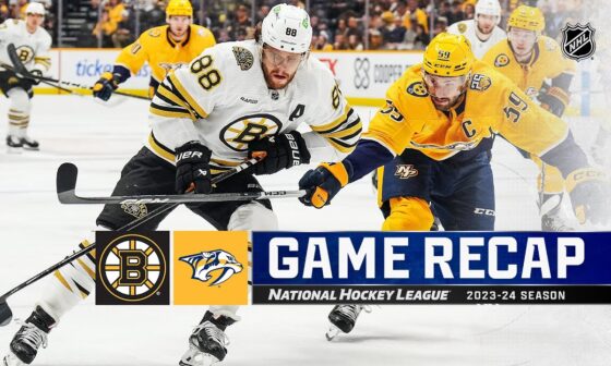 Bruins @ Predators 4/2 | NHL Highlights 2024