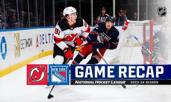 Devils @ Rangers 4/3 | NHL Highlights 2024